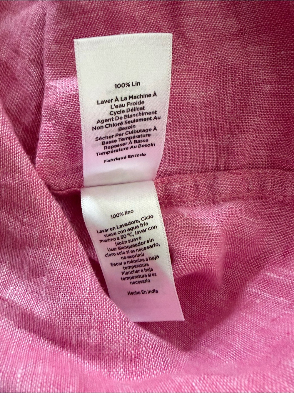 Talbots 100% Linen Long Sleeve Top Womens Size 3X Lagenlook Relaxed Fit Coastal - Picture 8 of 9